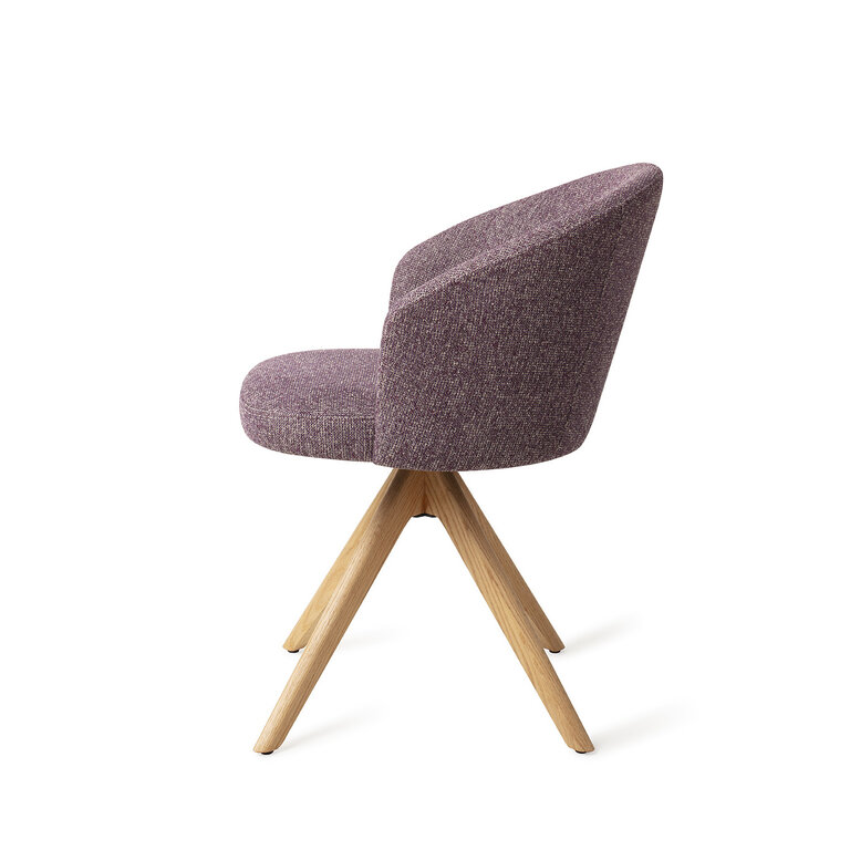 Jesper Home Niimi Perfect Plum Dining Chair - Revolve Oak Natural