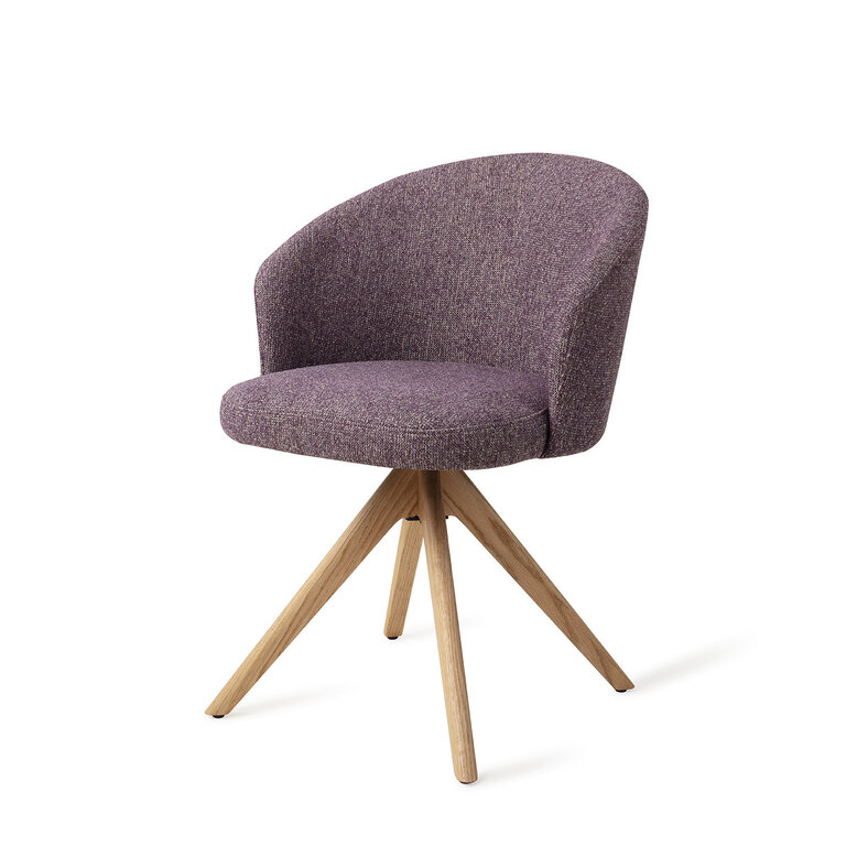 Jesper Home Niimi Perfect Plum Dining Chair - Revolve Oak Natural