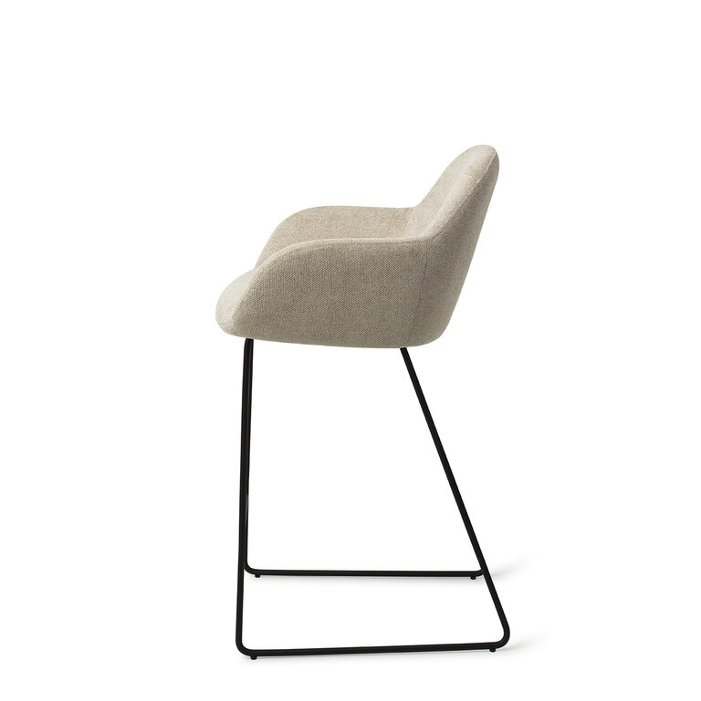 Jesper Home Kushi Bar Chair Ivory Ivy - Slide Black (L)