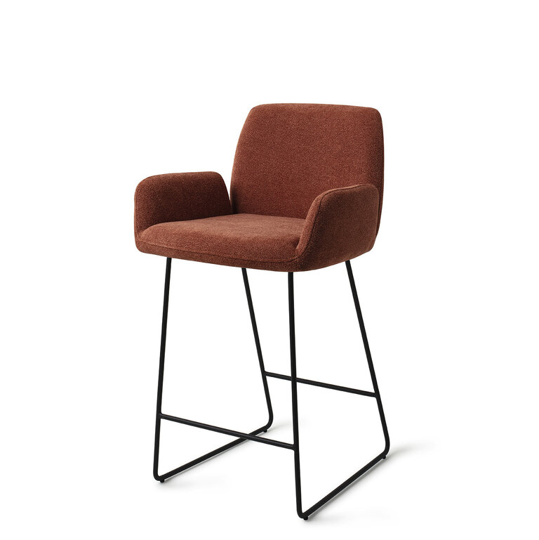 Jesper Home Misaki Cosy Copper Bar Chair - Slide Black (L)