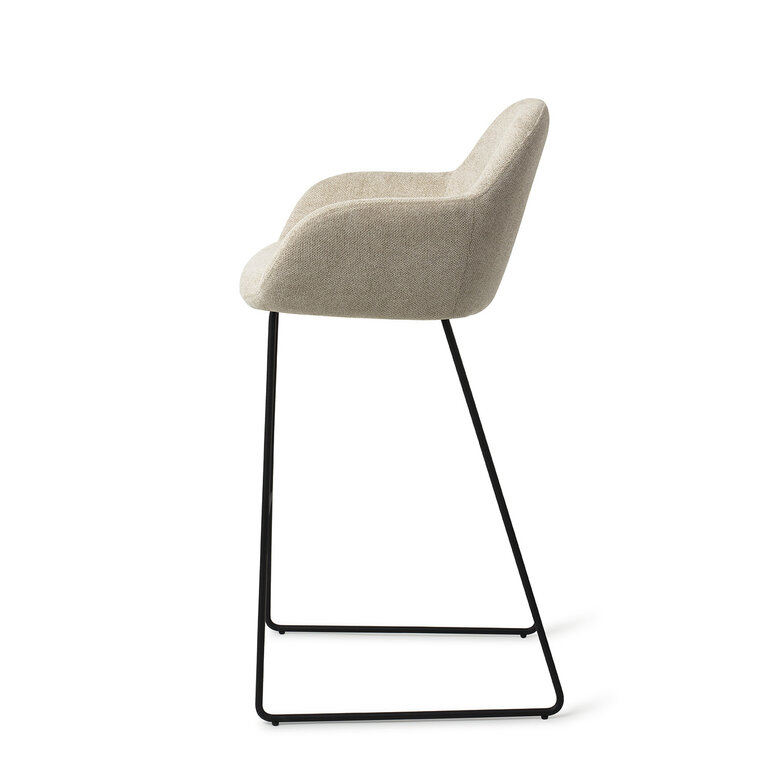 Jesper Home Kushi Bar Chair Ivory Ivy - Slide Black (H)