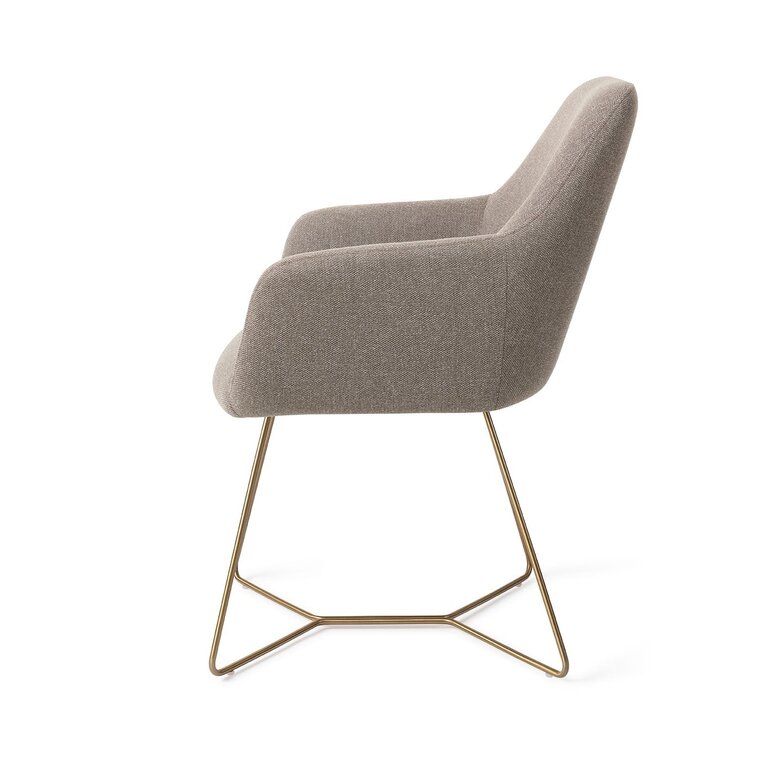 Jesper Home Hiroo Foggy Fusion Dining Chair - Beehive Gold