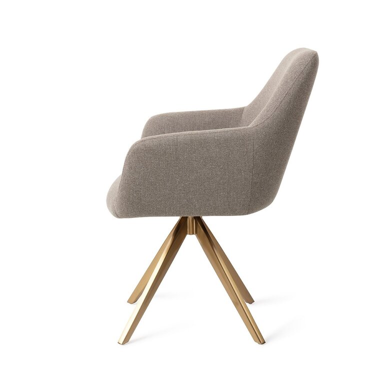 Jesper Home Hiroo Foggy Fusion Dining Chair - Turn Gold