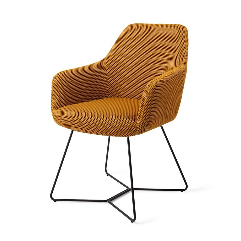 Jesper Home Hiroo Groovy Garam Dining Chair - Beehive Black