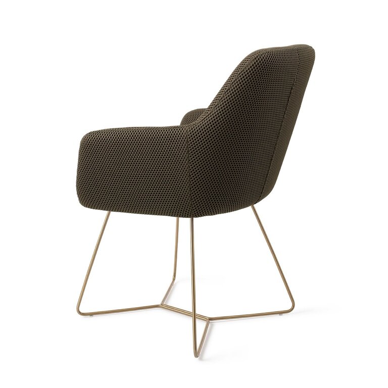 Jesper Home Hiroo Jungle Jewel Dining Chair - Beehive Gold