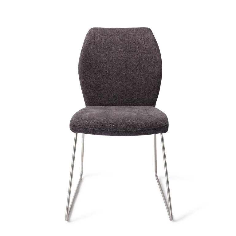 Jesper Home Ikata Almost Black Dining Chair - Slide Steel