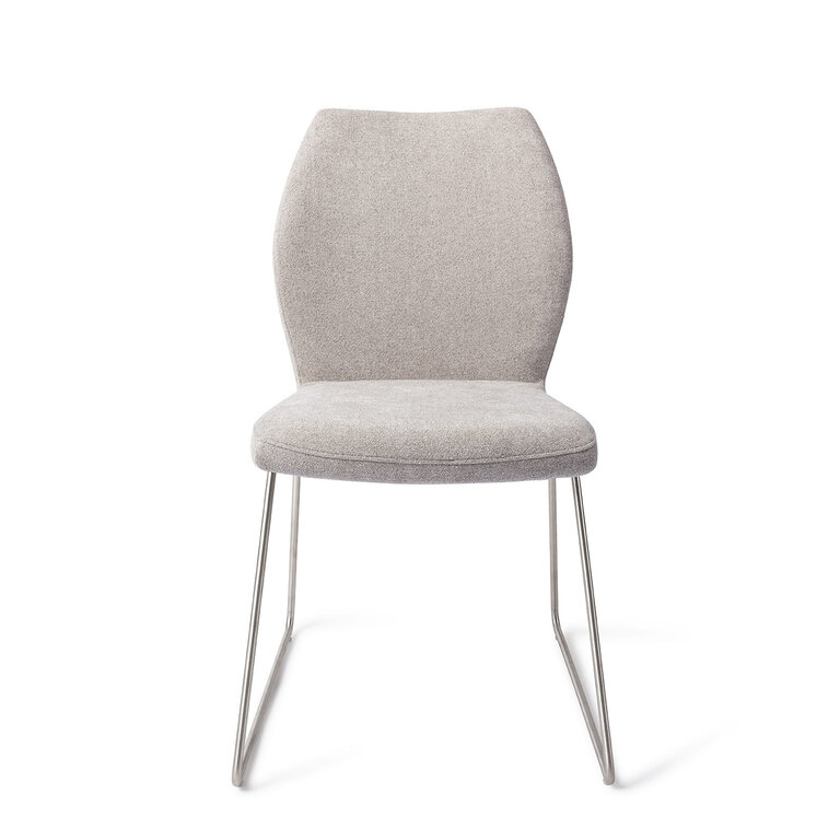 Jesper Home Ikata Pretty Plaster Dining Chair - Slide Steel