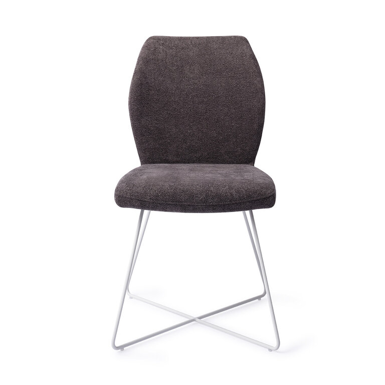 Jesper Home Ikata Almost Black Dining Chair - Cross White