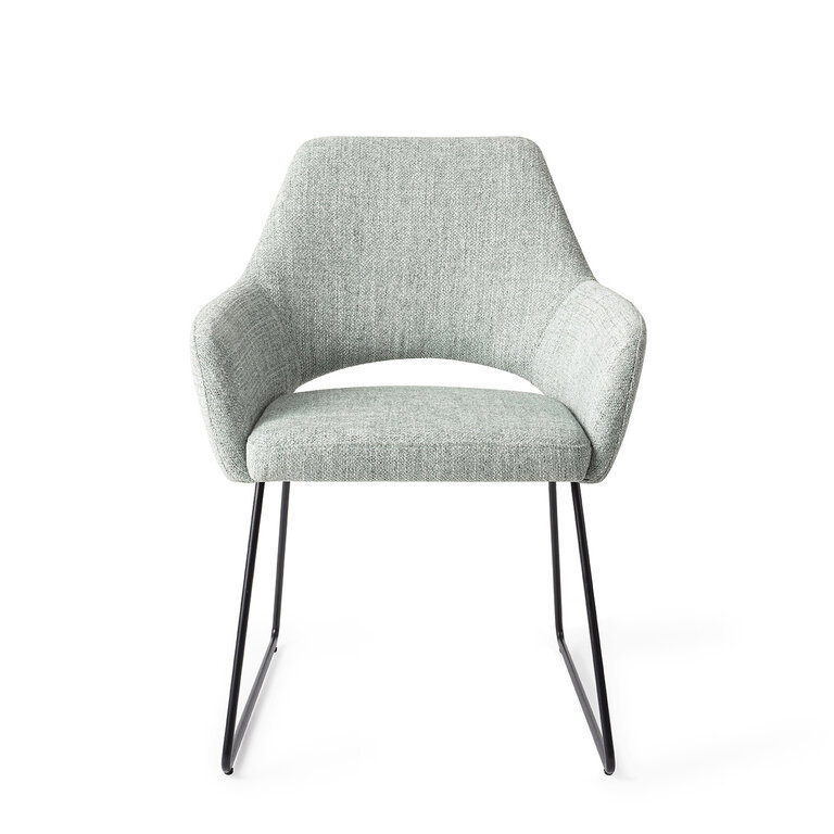 Jesper Home Yanai Soft Sage Dining Chair - Slide Black