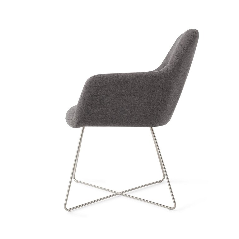 Jesper Home Kinko Shadow Dining Chair - Cross Steel