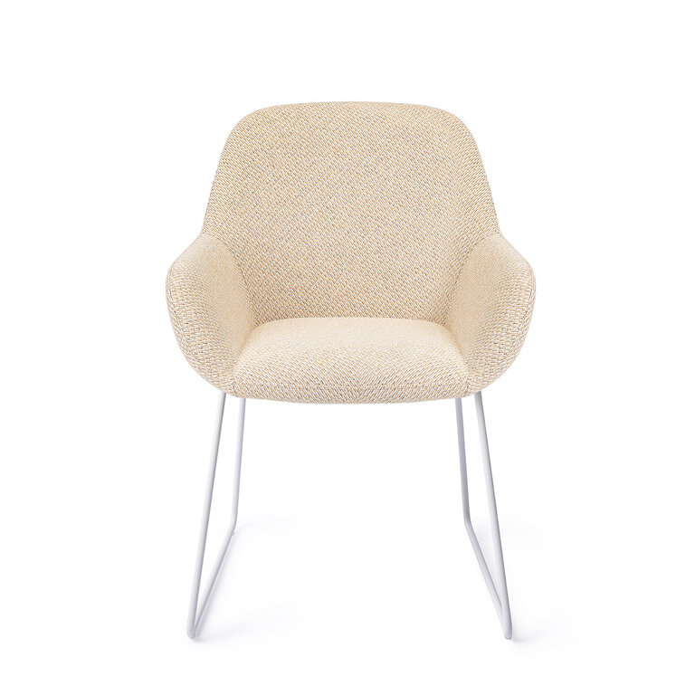 Jesper Home Kushi Trouty Tinge Dining Chair - Slide White