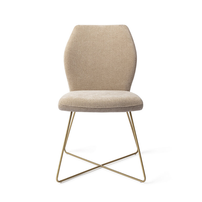 Jesper Home Ikata Funky Fudge Dining Chair - Cross Gold