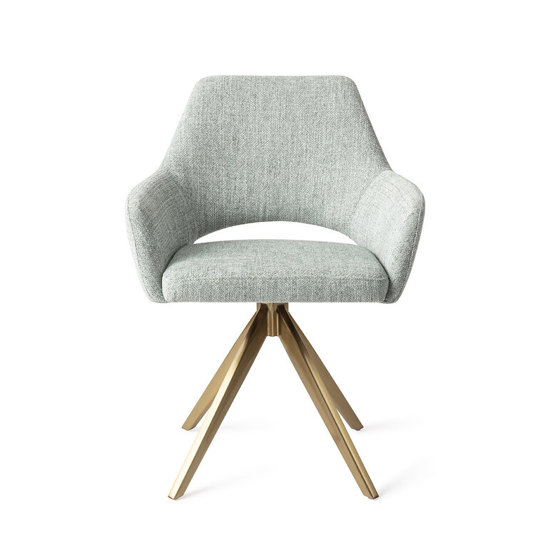 Jesper Home Yanai Soft Sage Dining Chair - Turn Gold