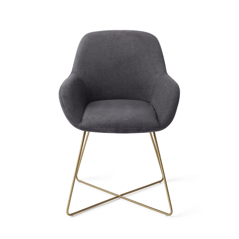 Jesper Home Kushi Black-Out Dining Chair - Cross Gold