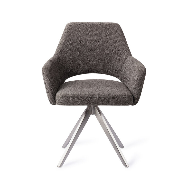 Jesper Home Yanai Amazing Grey Dining Chair - Turn Steel