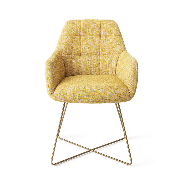 Jesper Home Noto Bumble Bee Dining Chair - Cross Gold
