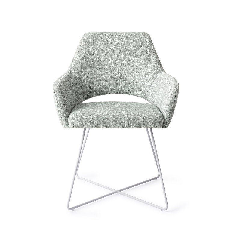 Jesper Home Yanai Soft Sage Dining Chair - Cross White