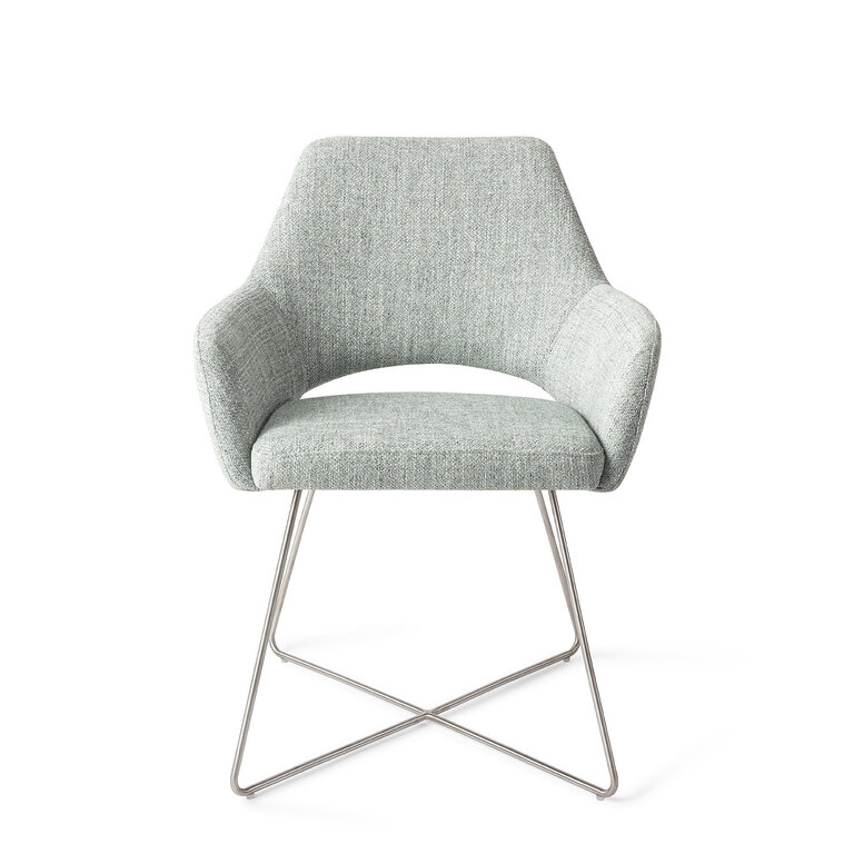 Jesper Home Yanai Soft Sage Dining Chair - Cross Steel