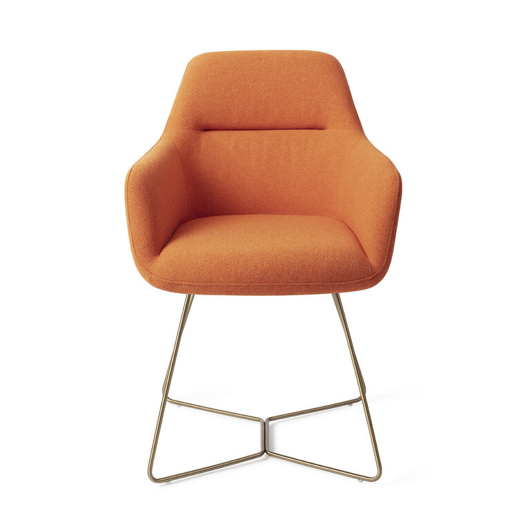 Jesper Home Kinko Tangerine Dining Chair - Beehive Gold