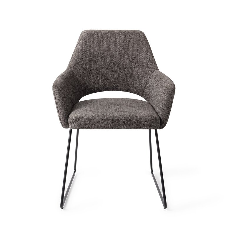 Jesper Home Yanai Amazing Grey Dining Chair - Slide Black