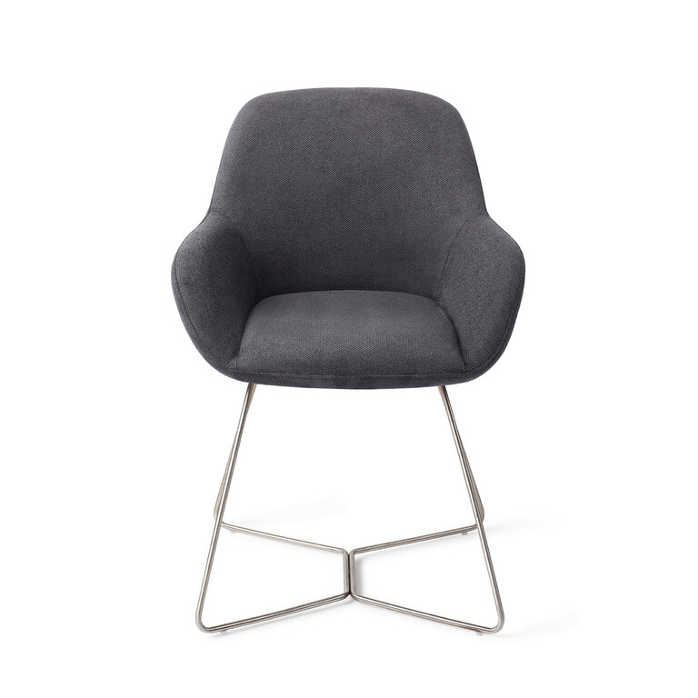 Jesper Home Kushi Black-Out Dining Chair - Beehive Steel