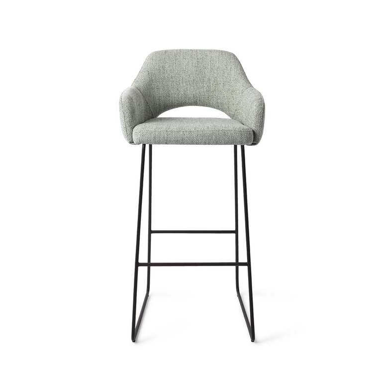 Jesper Home Yanai Soft Sage Bar Chair - Slide Black (H)
