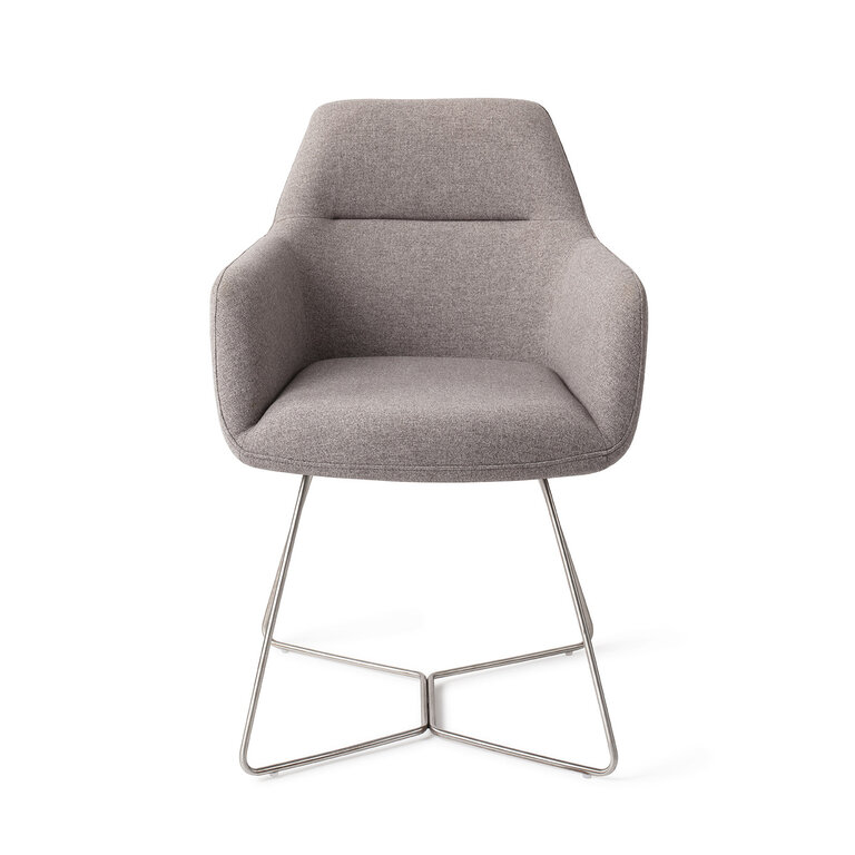 Jesper Home Kinko Earl Grey Dining Chair - Beehive Steel