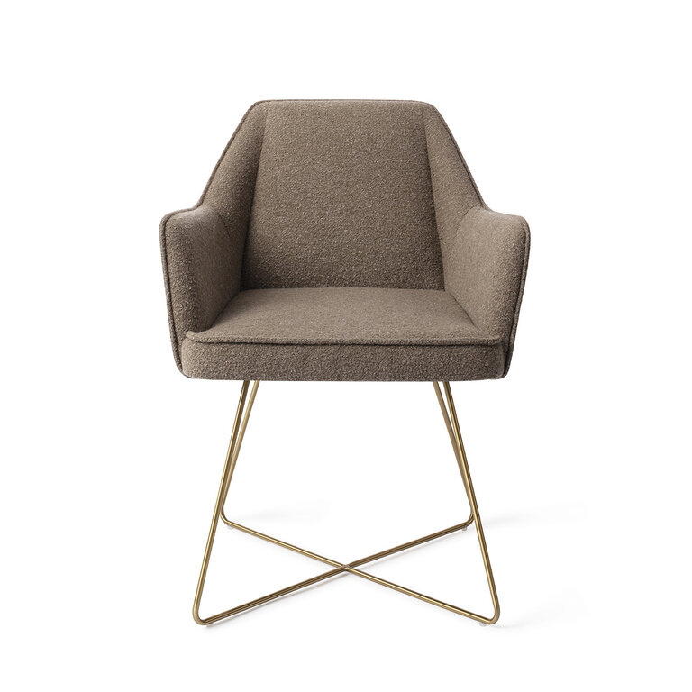 Jesper Home Tome Idaho Potato Dining Chair - Cross Gold