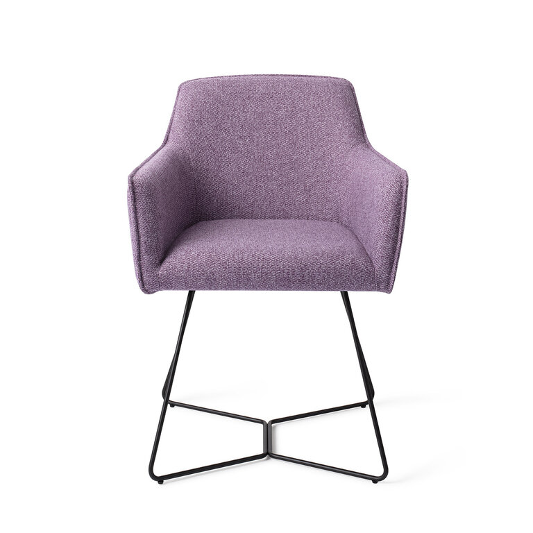 Jesper Home Hofu Violet Daisy Dining Chair - Beehive Black