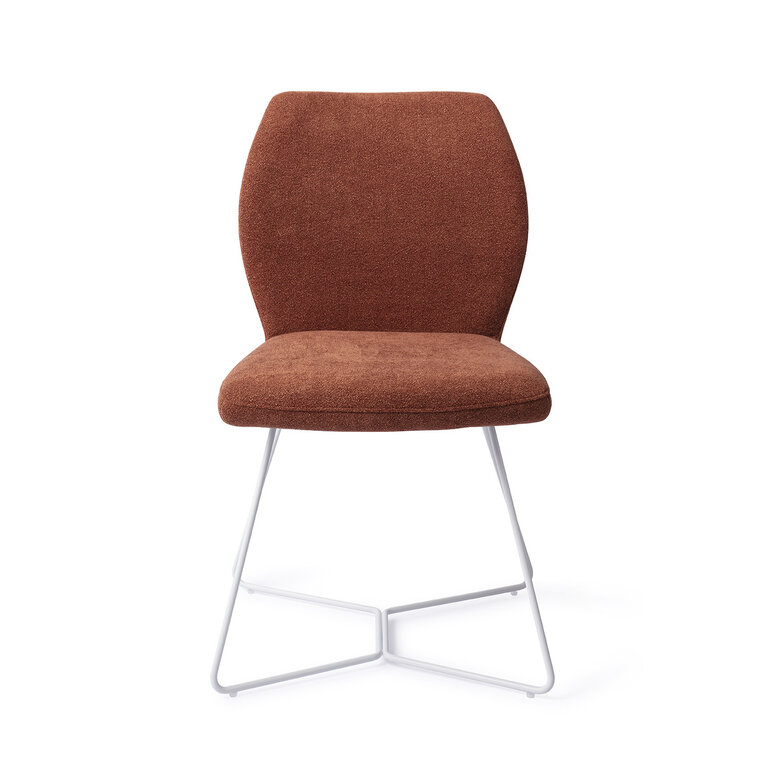 Jesper Home Ikata Cosy Copper Dining Chair - Beehive White