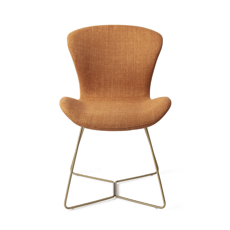 Jesper Home Moji Flax and Hay Dining Chair - Beehive Gold