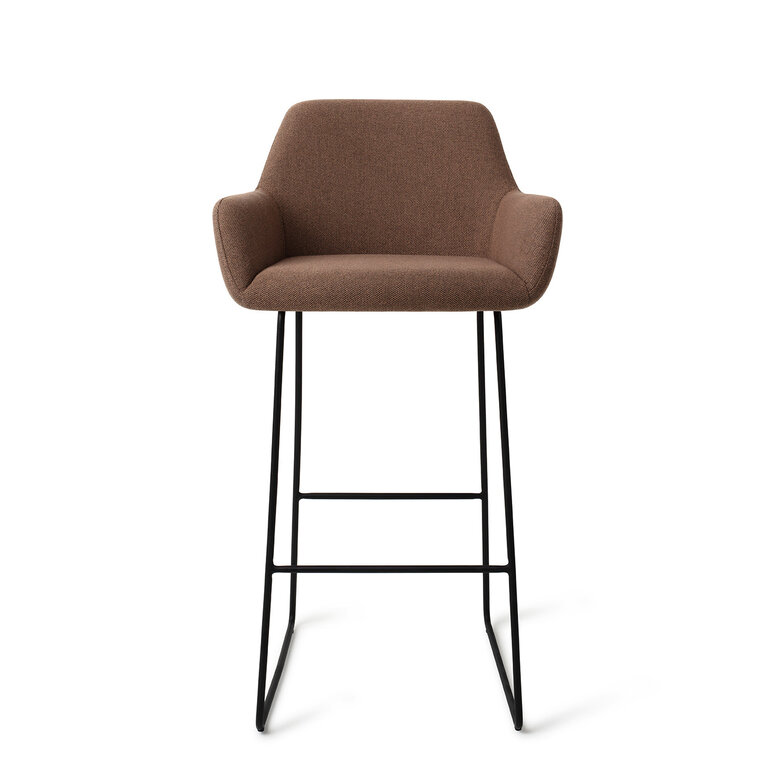 Jesper Home Hiroo Rustic Rye Bar Chair - Slide Black (H)