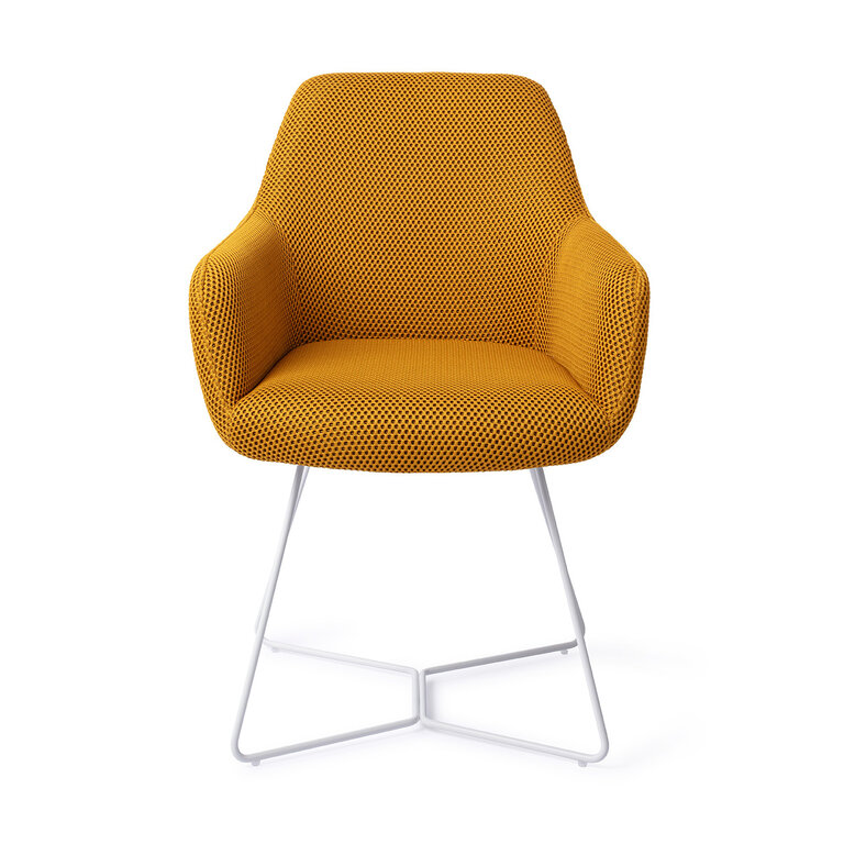 Jesper Home Hiroo Groovy Garam Dining Chair - Beehive White