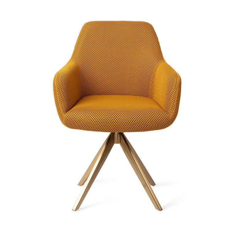 Jesper Home Hiroo Groovy Garam Dining Chair - Turn Gold