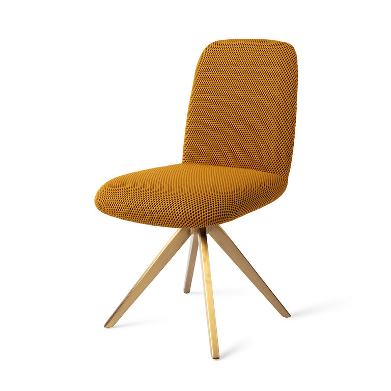 Jesper Home Taiwa Groovy Garam Dining Chair - Turn Gold