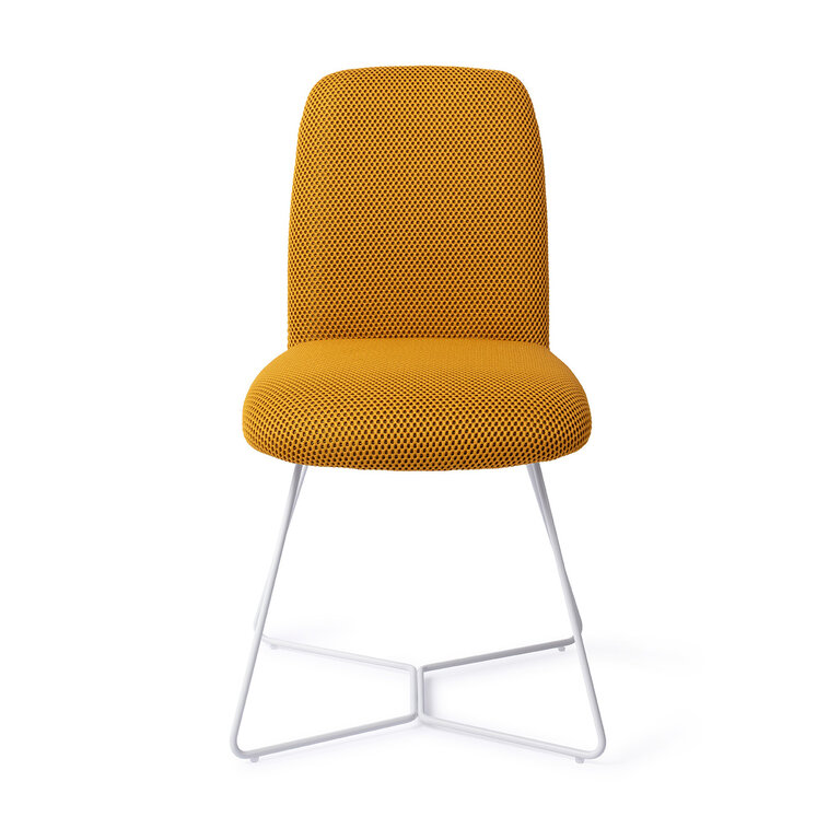 Jesper Home Taiwa Groovy Garam Dining Chair - Beehive White