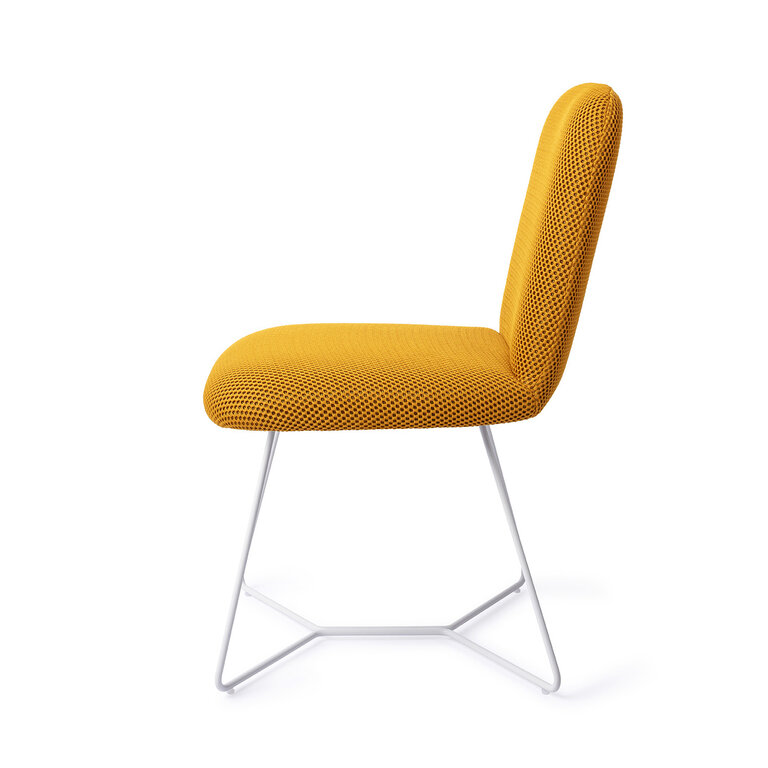 Jesper Home Taiwa Groovy Garam Dining Chair - Beehive White