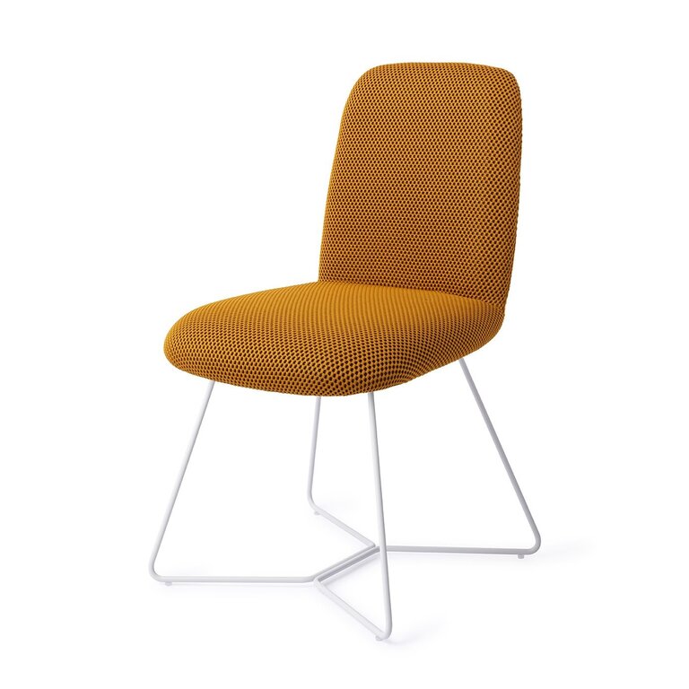 Jesper Home Taiwa Groovy Garam Dining Chair - Beehive White