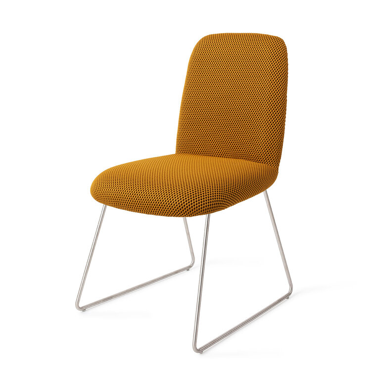 Jesper Home Taiwa Groovy Garam Dining Chair - Slide Steel