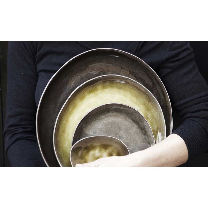 SERAX SERAX PURE OVAAL BORD 20X17 GRIJS