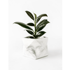 HR PALUA PLANTER L WHITE MARBLE 8,5 CM