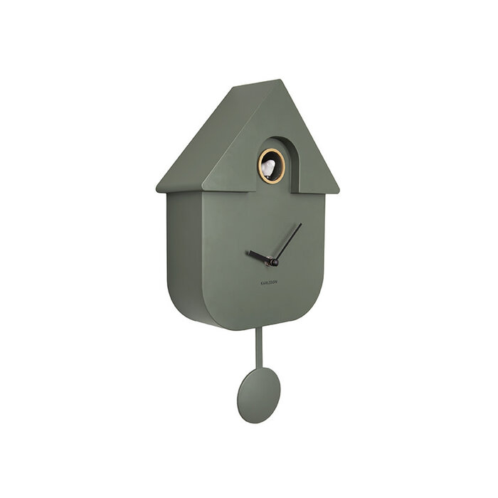 KARLSSON WALL CLOCK CUCKOO JUNGLE GREEN