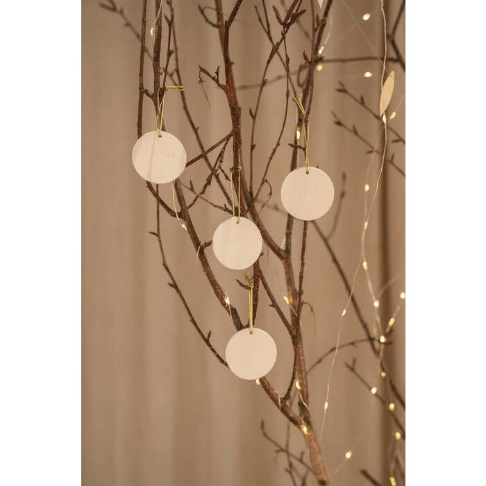 ZUSSS ZUSSS SET VAN 4 KERAMIEKEN KERSTHANGERS