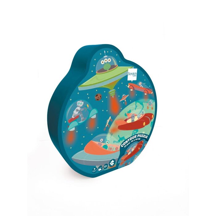 SCRATCH SCRATCH DE RUIMTE CONTOURPUZZEL 4+