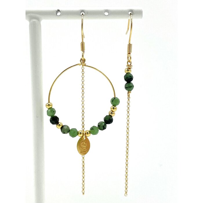 MURIELLE PERROTTI PERROTTI CREOLE ASSYM GOLD GREEN