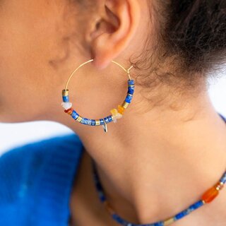 MURIELLE PERROTTI PERROTTI KLYV GRANDE CREOLE LAPIS & CHIPS SYM