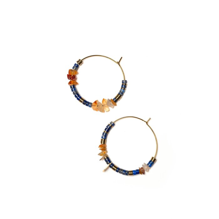 MURIELLE PERROTTI PERROTTI KLYV GRANDE CREOLE LAPIS & CHIPS SYM