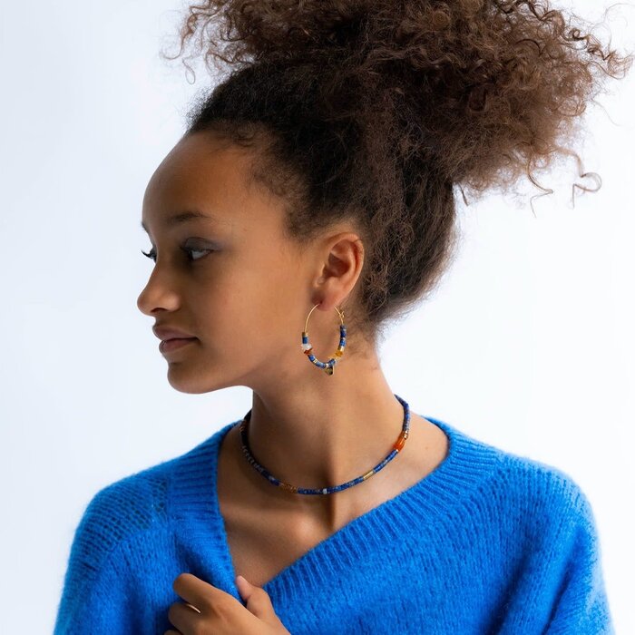 MURIELLE PERROTTI PERROTTI KLYV GRANDE CREOLE LAPIS & CHIPS SYM