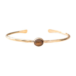 A BEAUTIFUL STORY BS MOONLIGHT TIGER EYE GOLD BRACELET