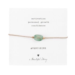 A BEAUTIFUL STORY BS GEMSTONE CARD AVENTURINE BRACELET